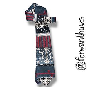 Vintage Oscar de la Renta Geometric Silk Neck Tie